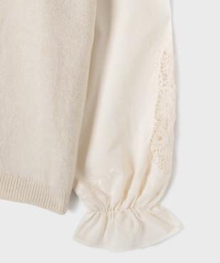 Pull avec manches en coton brodées femme grande taille vue3 - GEMO (G TAILLE) - GEMO