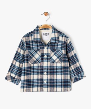 Chemise à carreaux en flanelle doublée polaire bébé garçon vue1 - GEMO(BEBE DEBT) - GEMO