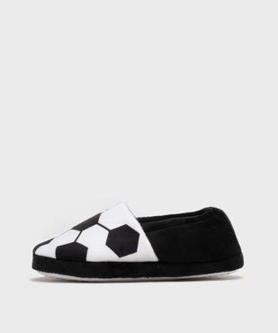 Chaussons en velours motif ballon de football garçon vue3 - GEMO 4G GARCON - GEMO