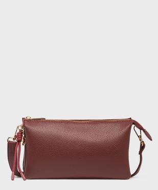 Sac 3 soufflets en matière grainée porté croisé femme vue2 - GEMO (ACCESS) - GEMO
