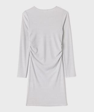 Robe manches longues coupe courte et ajustée en maille pailletée fille vue4 - GEMO (JUNIOR) - GEMO