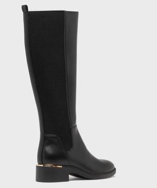 Bottes cavalières avec élastique côtelé sur la tige femme - Valentina Baldano vue4 - VALENTINA BALDA - GEMO