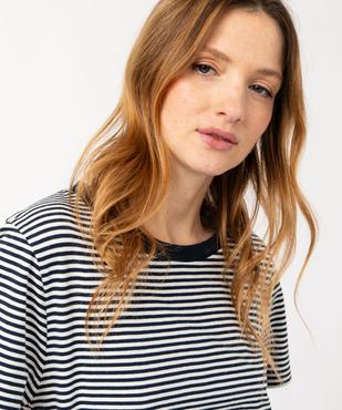 Tee-shirt rayé à manches courtes femme vue5 - GEMO 4G FEMME - GEMO
