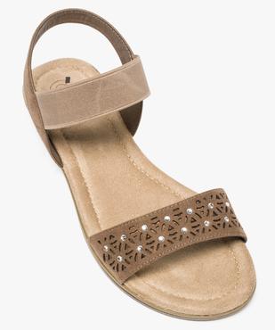 Sandales plates à bride élastique vue5 - GEMO (CASUAL) - GEMO