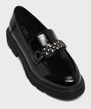Mocassins chunky vernis à épaisse semelle crantée femme vue5 - 5 MILES - GEMO