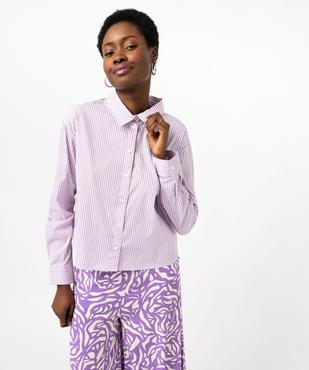 Chemise rayée à manches longues femme vue2 - GEMO(FEMME PAP) - GEMO