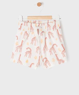 Short imprimé en maille bébé fille vue1 - GEMO 4G BEBE - GEMO