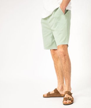 Bermuda chino en coton stretch et taille élastiquée homme vue2 - GEMO (HOMME) - GEMO