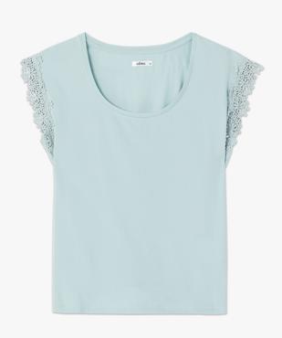 Tee-shirt femme sans manches avec emmanchures dentelle vue4 - GEMO(FEMME PAP) - GEMO
