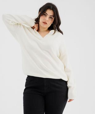 Pull à col polo femme grand taille vue1 - GEMO (G TAILLE) - GEMO