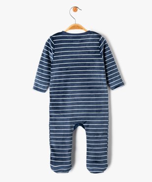 Pyjama en velours ouvert devant bébé - LuluCastagnette vue5 - LULUCASTAGNETTE - GEMO
