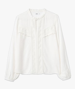 Blouse femme à manches longues avec empiècements dentelle vue4 - GEMO(FEMME PAP) - GEMO