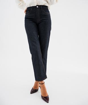 Jean straight cropped en denim pailleté femme vue1 - GEMO 4G FEMME - GEMO