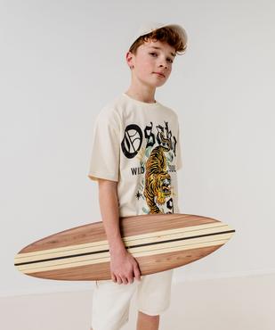 Tee-shirt manches courtes en coton imprimé garçon vue4 - GEMO 4G GARCON - GEMO