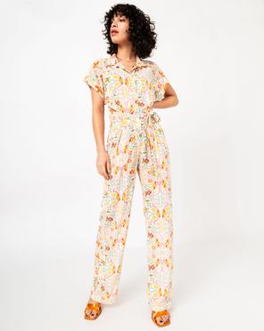 Combinaison pantalon imprimée à manches courtes femme vue5 - GEMO(FEMME PAP) - GEMO