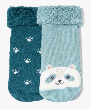 Chaussettes en maille bouclette imprimée bébé garçon (lot de 2) vue1 - GEMO 4G BEBE - GEMO
