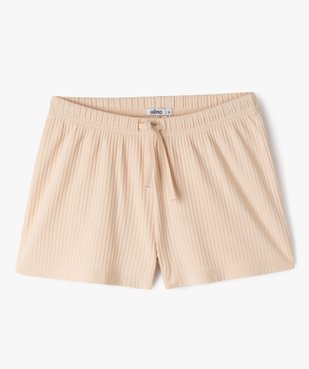 Short de pyjama ample en maille côtelée fille vue1 - GEMO 4G FILLE - GEMO