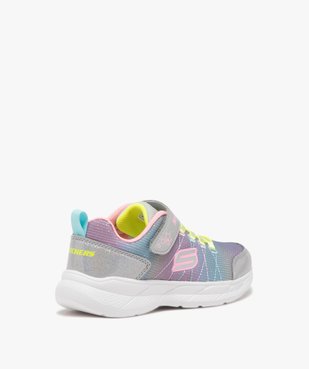 Baskets pailletées à scratch et lacets satin fille - Skechers vue4 - SKECHERS - GEMO