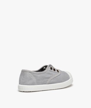 Baskets fille élastiquées en toile unie et bout renforcé vue4 - GEMO (ENFANT) - GEMO