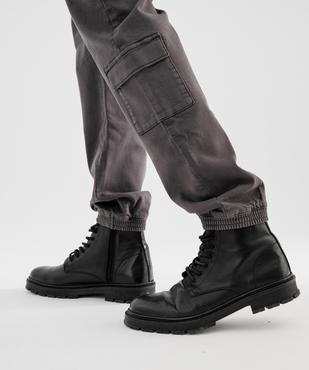Pantalon jogger coupe cargo avec taille ajustable homme vue5 - GEMO (HOMME) - GEMO