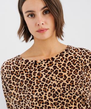 Pyjama en velours femme vue4 - GEMO 4G FEMME - GEMO