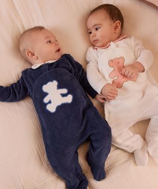 Pyjama en velours à col chemise bébé - LuluCastagnette vue6 - LULU CASTAGNETTE GEMO FOR GOOD - GEMO