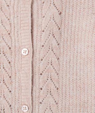 Gilet en maille fantaisie avec fil métallisé bébé fille vue2 - GEMO(BEBE DEBT) - GEMO