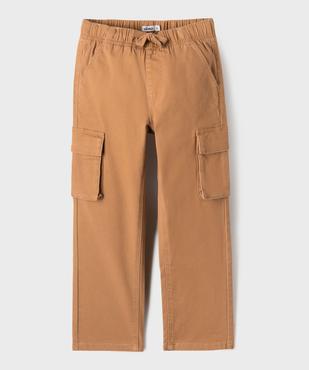 Pantalon cargo avec taille élastique garçon vue2 - GEMO (ENFANT) - GEMO