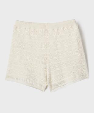 Short en maille façon broderie fille vue4 - GEMO (JUNIOR) - GEMO