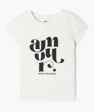 Tee-shirt à manches courtes avec motif fille vue1 - GEMO 4G FILLE - GEMO