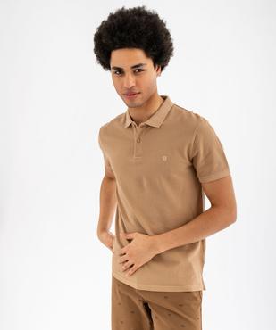 Polo à manches courtes en maille piquée homme vue1 - GEMO 4G HOMME - GEMO