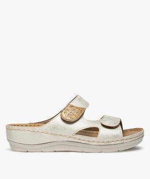 Mules femme confort dessus larges brides à scratch vue1 - GEMO (CONFORT) - GEMO