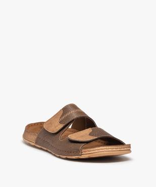 Mules homme à double bride ajustable scratch vue2 - GEMO (CASUAL) - GEMO