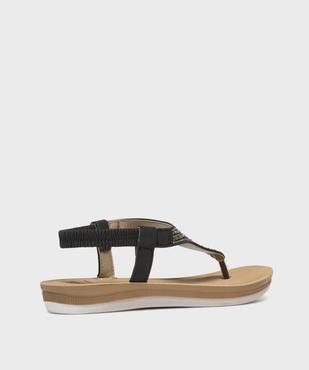 Sandales à entredoigt avec strass femme - Emilia Rosa vue4 - EMILIA ROSA - GEMO