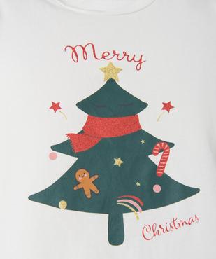 Tee-shirt fille à manches courtes avec motif Noël vue2 - GEMO (ENFANT) - GEMO