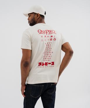 Tee-shirt manches courtes en jersey de coton imprimé homme - One Piece vue3 - ONE PIECE - GEMO