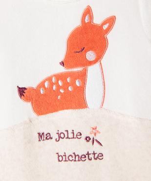 Pyjama velours à pont-dos motif biche bébé vue2 - GEMO(BB COUCHE) - GEMO
