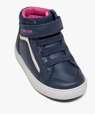 Baskets bébé fille mid-cut unies à scratch - Geox vue5 - GEOX - GEMO