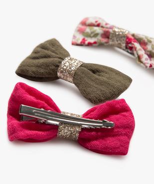Barrettes cheveux forme noeud papillon fille (lot de 3) vue2 - GEMO (ACCESS) - GEMO