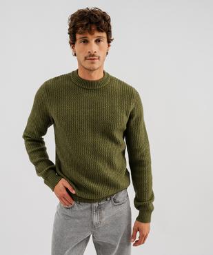 Pull en maille fantaisie moelleuse homme vue2 - GEMO (HOMME) - GEMO