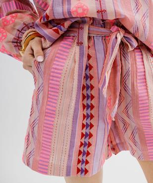 Short ample à taille haute femme  vue2 - GEMO(FEMME PAP) - GEMO
