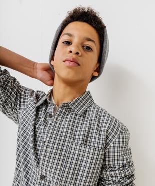 Chemise à carreaux en coton garçon vue4 - GEMO (JUNIOR) - GEMO