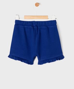 Short en maille gaufrée avec taille ajustable bébé fille vue4 - GEMO(BEBE DEBT) - GEMO