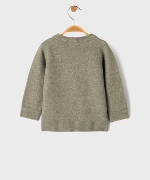 Pull col rond bébé garçon vue3 - GEMO(BEBE DEBT) - GEMO
