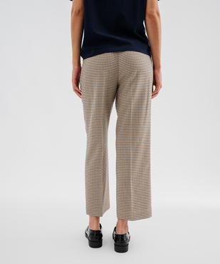 Pantalon de tailleur 7/8e droit à carreaux femme - LuluCastagnette vue3 - LULUCASTAGNETTE - GEMO