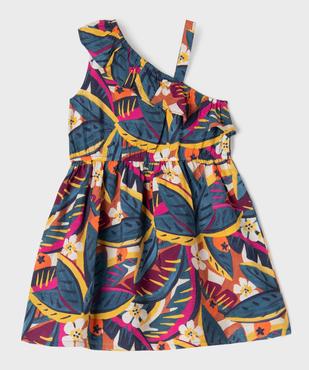 Robe courte asymétrique imprimée fille vue3 - GEMO 4G FILLE - GEMO