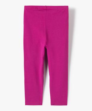 Legging 7/8ème uni à taille élastiquée fille vue3 - GEMO (ENFANT) - GEMO
