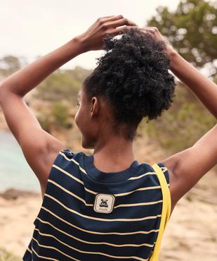 Robe courte sans manches à rayures femme - LuluCastagnette vue2 - LULU CASTAGNETTE G4G D - GEMO