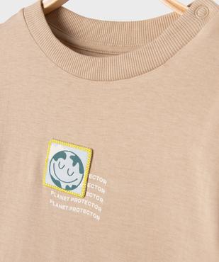 Tee-shirt manches longues imprimé devant et dos bébé garçon vue2 - GEMO 4G BEBE - GEMO