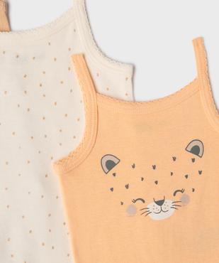 Body à bretelles à motifs bébé fille (lot de 3) vue2 - GEMO 4G BEBE - GEMO